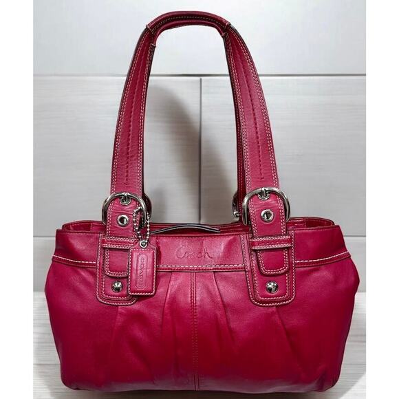 Y2K Coach F13732 Soho Pleated Leather Satchel Bag - Picture 14 of 14